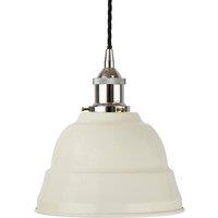SE Home Clay White Lincoln Pendant Light - Nickel - Black Twisted