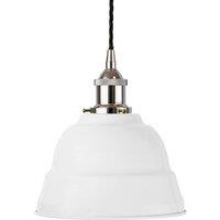 SE Home White Lincoln Pendant Light - Nickel - Black Twisted
