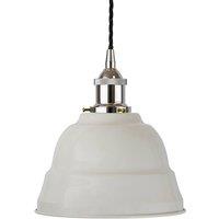 SE Home Pale Grey Lincoln Pendant Light - Nickel - Black Twisted
