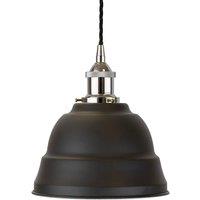 SE Home Matt Black Lincoln Pendant Light - Nickel - Black Twisted