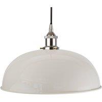 SE Home Pale Grey Worcester Pendant Light - Nickel - Black Round