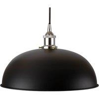 SE Home Matt Black Worcester Pendant Light - Nickel - Black Round