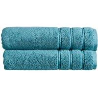 CHRISTY 'Antalya' 100% Turkish Cotton 2 Piece Luxury Bath Sheet Set in Blue