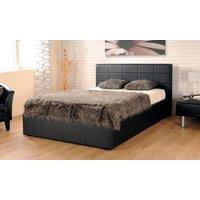 Comfy Living Ltd PU Faux Leather Gas Lift Ottoman Bedframe in Dark Brown | Size: Single
