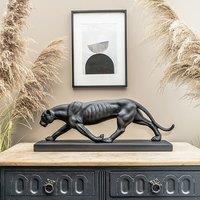 Madison & Mayfair Art Deco Style Black Panther On Plynth Ornament