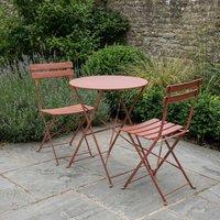 Scottish Everlastings Ltd Burnt Orange Metal Bistro Set