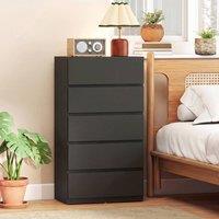 HOMCOM Bedroom Chest of Drawers, 5 Drawers Dresser, Drawer Unit in Black