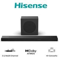 Hisense AX3120Q 3.1.2ch 500W Dolby Atmos Soundbar w/Wireless Subwoofer Systems in Black