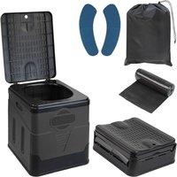 EONLION Black Outdoor Folding Toilet Car Travel Potty Portable for Camping