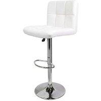 EONLION White Bar Stool Gas Lift Swivel Pub Stool Breakfast Barstool