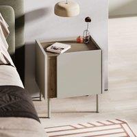 Decortie Norm' Modern Soft-Close Door Bedside Table in Light Sand | Size: 1 Pack