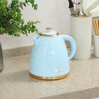 HOMCOM Electric Kettle, Fast Boil, 1.7L, 3kW, Swivel in Light Blue