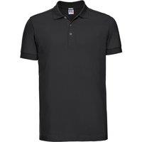Russell Men's Stretch Short Sleeve Polo Shirt in Black | Size: Small