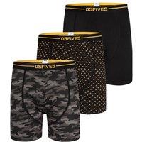 D555 Men's Sylvester Printed Stretch Kingsize Boxer Shorts (Pack of 3) in Black | Size: 5XL