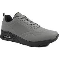 Pavers Men's Grippy Lace-Up Trainers in Grey | Size: 11