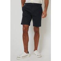 Threadbare Men's Cotton Regular Fit Stretch Chino Shorts in Black | Size: 36R