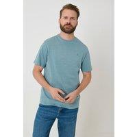 Saltwell Men's Garment Dye Cotton Jersey Crew Neck T-Shirt in Mint | Size: Medium