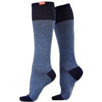 VIM&VIGR Men's 1 Pack Cotton Graduated Compression Socks | 15-20 mmHg in Navy | Size: Medium/Large