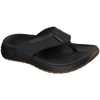 Skechers Men's STREET RETRO JOGGER SD Synthetic Thong Sandal in Black | Size: 9