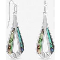 Inicio Women's Sterling Silver Plated Abalone Fishhook Earrings
