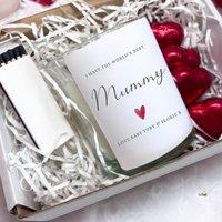 Aye Do Gifts Women's Personalised I Have The World's Best Mummy Candle Gift Set in White