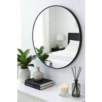 ExtraStar Black Metal Framed Round Wall Mirror Nordic Vanity Mirror