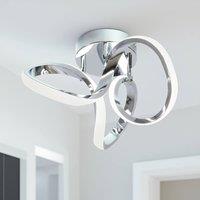 NIVOR Unique Statement Geometric LED Flush Mount LED Ceiling Cool Light in Metallic Silver