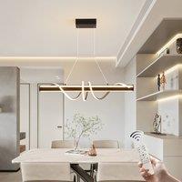 NIVOR 1 Light Black LED Kitchen Island Pendant Dimmable Acrylic Pendant