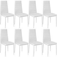 tectake Dining Chairs Thomas Set Of 8 - White | Size: 8 Pack