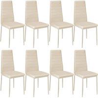 tectake Dining Chairs Thomas Set Of 8 - Beige | Size: 8 Pack