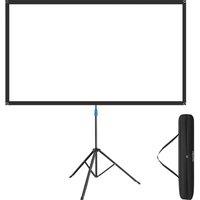 tectake Projector Screen Cinema160 X 90 Cm in White | Size: 160 X 90 Cm