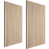 tectake Acoustic Panels sound-absorbing felt - Light Oak