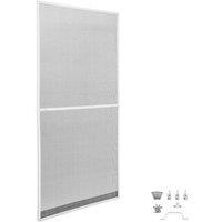 tectake Aluminum-Framed Fly Screen For Doors, 210 X 95 Cm in White | Size: 950mm x 2100mm