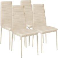 tectake Dining Chairs Thomas Set Of 4 - Beige | Size: 4 Pack