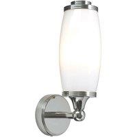 Netlighting Eliot 1 Light Bathroom Wall Light Polished Chrome IP44 G9 in Grey