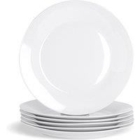 Argon Tableware 30cm Large Classic White Dinner Plates - 12x Dining Serving Dishes