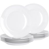 Argon Tableware 30cm Large Classic White Dinner Plates - 24x Dining Serving Dishes