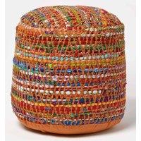 Homescapes Chindi Design Circular Bean Filled Pouffe