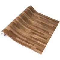 D-C-Fix Walnut Block Self Adhesive Vinyl Wrap Film in Brown | Size: 675mm x 10000mm