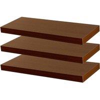 Harbour Housewares 6x 60cm Floating Wall Shelves - Wall Mountable for Storage & Display in Walnut | Size: 6x 60 cm