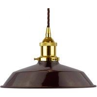 SE Home Burgundy Red Small Trinity Metal Pendant Light - Gold - Brown Twisted