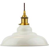 SE Home Clay White St Edmund's Pendant Light - Antique Gold - Brown Twisted