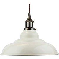 SE Home Clay White St Edmund's Pendant Light - Black Nickel - Brown Twisted