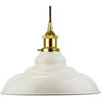 SE Home Clay White St Edmund's Pendant Light - Gold - Brown Twisted