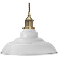 SE Home Pale Grey St Edmund's Pendant Light - Antique Brass - Brown Twisted