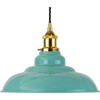 SE Home Duck Egg Blue St Edmund's Pendant Light - Gold - Brown Twisted