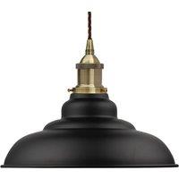 SE Home Matt Black St Edmund's Pendant Light - Antique Brass - Brown Twisted