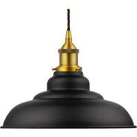 SE Home Matt Black St Edmund's Pendant Light - Antique Gold - Brown Twisted