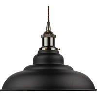 SE Home Matt Black St Edmund's Pendant Light - Black Nickel - Brown Twisted