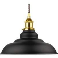 SE Home Matt Black St Edmund's Pendant Light - Gold - Brown Twisted